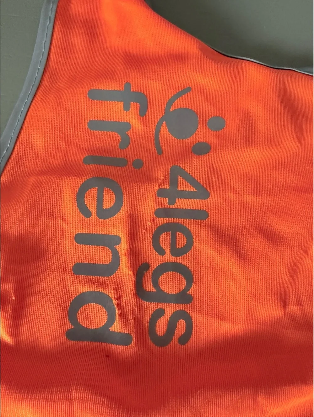 4LegsFriend Blaze Orange Reflective Dog Safety Vest Size L